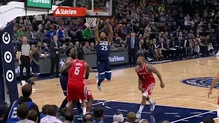 Derrick Rose Throws Down the Dunk | Rockets vs Timberwolves | March 18, 2018 | 2017-18 NBA Season