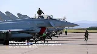 RAF Typhoons on NATO Air Policing mission in Romania