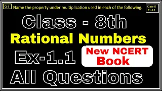 Class-8 Ex-1.1, Q1 to Q3 Rational Numbers, Chapter1 8thMath, New CBSE NCERT Book Syllabus 2023-24
