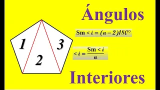 Suma de la medida de los ángulos interiores de un polígono.