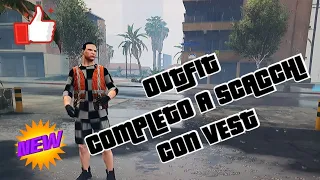 GTA5 ONLINE OUTFIT MODDED COMPLETO A SCACCHI CON VEST !!!✌