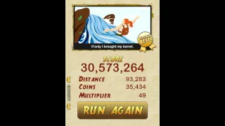 Temple Run 2 highest score without "Save Me"