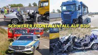 [SCHWERER CRASH] AUTO KRACHT FRONTAL IN LKW & ABSCHLEPPER | 2 SCHWERVERLETZTE ~ FEUERWEHR & RETTUNG