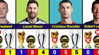 Best Footballers How Many World Cup, Ballon d'Or & Champions League They Won