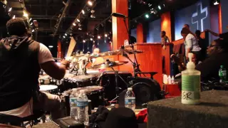 (Part 1)Garrison Brown on drums & City of Refuge band playing for Deon Kipping