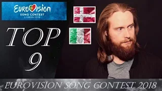 EUROVISION SONG CONTEST 2018 - TOP 9 - SO FAR (ESC 2018)