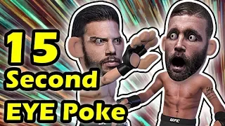 15 SECONDS EYE POKE Ends the fight between Yair Rodriguez & Jeremy Stephens