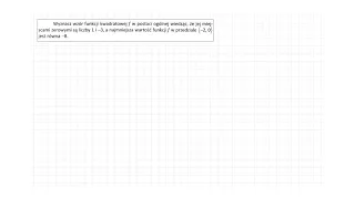 [3.87/s.89/ZR2.3OE] Wyznacz wzór funkcji kwadratowej f w postaci ogólnej wiedząc, że jej miejscami