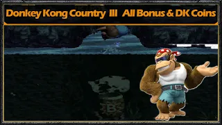 Donkey Kong Country 3 - All Bonus Levels | DK Coins | SephRP