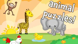 ULTIMATE Wild and Farm Animal Puzzle Game! | Animal Games for Children|  Kids Learning Videos