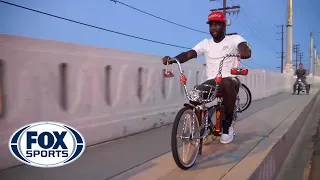 Nigel Sylvester and Levi Maestro ride through the City of Angels