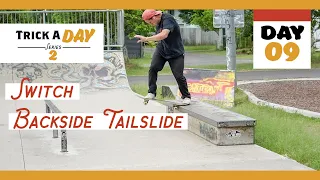 Trick A Day Series 2 - Day 9.- Switch Backside Tailslide on a Ledge