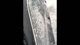 Freezing rain on car