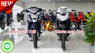 XE & XE | So sánh xe Yamaha Sirius Fi 115cc 2024 và Honda Wave RSX 110cc 2023 - Bánh mâm thắng đĩa