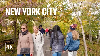 [4K] New York City 🗽 Autumn Walk - The High Line [Oct. 2022]