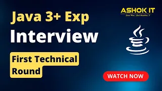 Java Experienced Interview : First Technical Round Selected