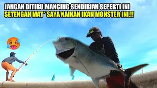 NYARIS GAK PERCAYA.! SADISNYA PERLAWANAN GIANT TREVALLY MONSTER INI