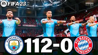 FIFA 23 - MESSI, RONALDO, MBAPPE, NEYMAR, ALL STARS | MANCHESTER CITY 112-0 FC BAYERN