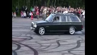 valtonen motorsport MB w123 om606 superturbo loviisaburnout