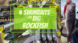 4 AMAZING Swimbaits & Setups For Jetty Fishing & Rock Fishing (Lingcod/Sea Bass)