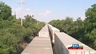 Train runs over boy's leg