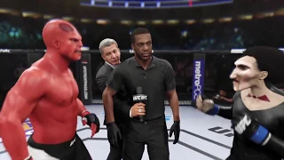 Hellboy vs. Billy Saw (EA Sports UFC 2) - CPU vs. CPU - Crazy UFC 👊🤪