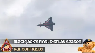 BLACKJACK'S FINAL YEAR •  TYPHOON DISPLAY PILOT 'TURBO' DEMONSTRATES FLAT DISPLAY AT RAF CONINGSBY