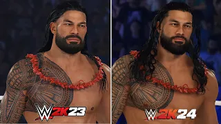 WWE 2K24 Entrances Comparison | Roman Reigns & Seth Rollins!