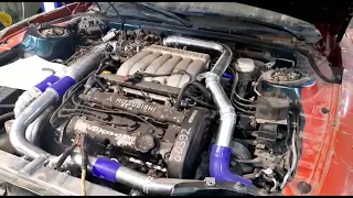 3000gt 6g74 3.5L twin-turbo first engine start.