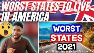 🇬🇧BRIT Reacts To THE WORST US STATES TO LIVE IN!