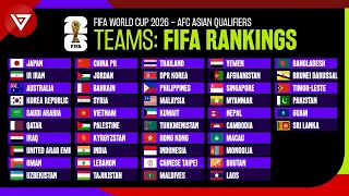 All 46 Teams FIFA Rankings: AFC Asian Qualifiers for FIFA World Cup 2026