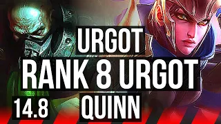 URGOT vs QUINN (TOP) | 9/1/7, Rank 8 Urgot, Legendary, 1000+ games | NA Challenger | 14.8