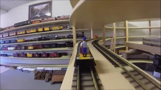 Floor to Ceiling G-Scale Helix (Indoor and Outdoor layout) Dale Olson Tribute!