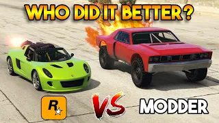 GTA 5 ROCKET VOLTIC VS MODDER ROCKET CAR (ROCKSTAR GAMES VS MODDER)