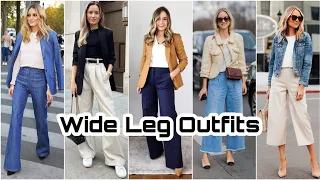 How to Style Wide Leg Jeans/Pants this Autmn/Winter,Elegant Casual Winter Outfits ideas 2022-2023/