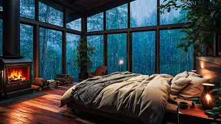 Soothing Sound Rain on Window for Sleep, Relax ⛈ Sounds Heavy Rain and Thunder, Natural White Noise