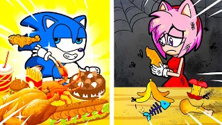 RICH Sonic !!! Please Come Back to Family | Sonic Cartoon Official | Sonic Life Stories