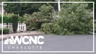 Emergency crews respond to storm damage in the Charlotte area