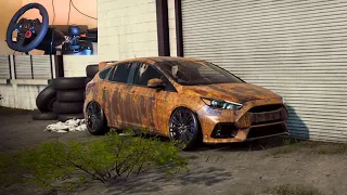 Rebuilding a FORD FOCUS RS – Need for Speed HEAT - LOGITECH G29 Gameplay.