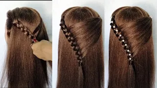 New stylish hairstyle for beginners| easy hairstyle| open Hairstyle for girls ||