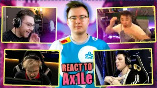 CS GO PROS & CASTERS REACT TO AX1LE PLAYS