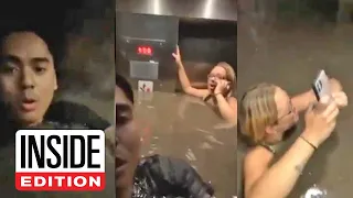 Friends Nearly Drown After Flood Waters Fill Up Elevator