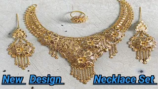 Latest necklace set design 22k gold || New design necklace set in gold 2023|| Latest necklace set