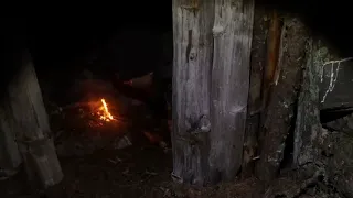 🌧️Camping in RELAXING RAIN  My Cozy Bushcraft Shelter on an Island Rain Sounds ASMR &&& 5