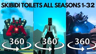 360 VR Skibidi Toilet all episodes and SEASONS 1-32