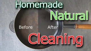 Le creuset CAST IRON CLEANING with OLD MAGIC HACK  // Real Life Hack for Skillets, dutchoven pot