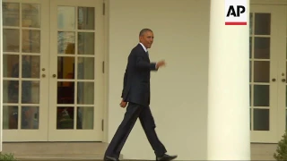 Raw: Obama, Biden Depart Oval Office