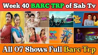 Sab Tv BARC TRP Report of Week 40 : All 07 Shows Full Barc Trp
