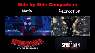 "One and Only Spider-Man" Side by Side Comparison Scene Recreation in Spider-Man: Miles Morales