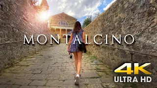 4K Walk in MONTALCINO TUSCANY ITALY | Walking TOUR on the Streets of Montalcino City Center (60fps)